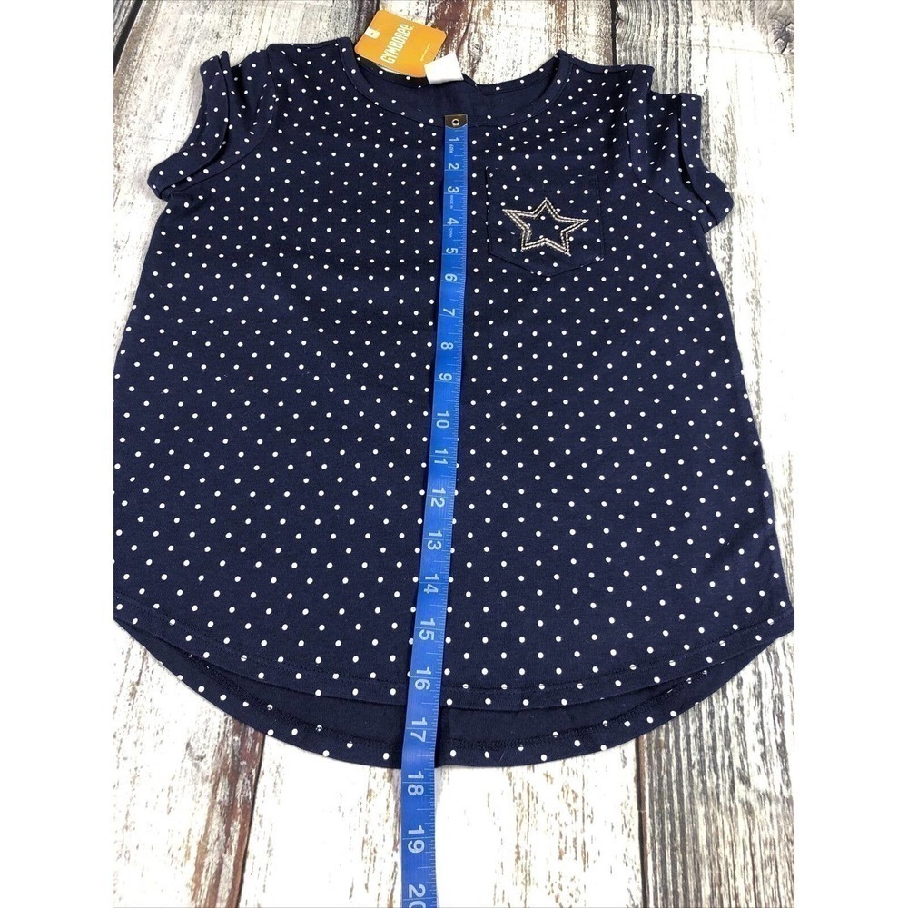 NWT Gymboree Blue Polka Dot Short Sleeve Tee Top Girls 8 - Picture 2 of 8